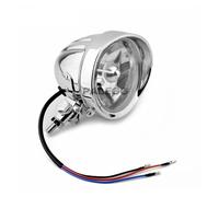 phare moto Pour Old School Chopper Bobber Café Racer Moto Vintage 4.5 "H4 Phare Éclairage Lampe Phare(Chrome)