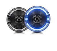 Phare Phare Haute Puissance 7 Pouces 250W 30000LM LED Phare Rond Bleu DRL Pour Jeep Pour Wrangler SUV H4 Phare 6000K 32V(2 Piece)