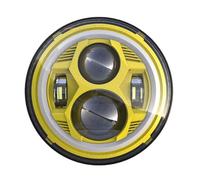 Phare Phare Led Rond Tout-terrain De 7 Pouces, Faisceau Hi/Lo, Anneau Halo, Clignotant Ambre, Pour 88 924S Pour 928 Pour BENZ G55 G(Jaune)