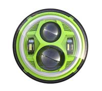 Phare Phare Led Rond Tout-terrain De 7 Pouces, Faisceau Hi/Lo, Anneau Halo, Clignotant Ambre, Pour 88 924S Pour 928 Pour BENZ G55 G(Green)