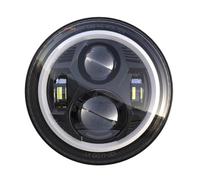 Phare Phare Led Rond Tout-terrain De 7 Pouces, Faisceau Hi/Lo, Anneau Halo, Clignotant Ambre, Pour 88 924S Pour 928 Pour BENZ G55 G(Le noir)