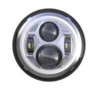 Phare Phare Led Rond Tout-terrain De 7 Pouces, Faisceau Hi/Lo, Anneau Halo, Clignotant Ambre, Pour 88 924S Pour 928 Pour BENZ G55 G(Argent)