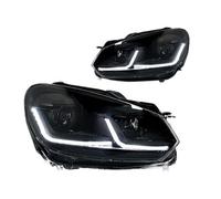 Phare Phares Pour Golf 6 MK6 (2009-2012) R20 Compatible Pour Avec Lentille Projecteur DRL Accessoires Automobiles Jeu De Phares(Black Samurai,LHD)
