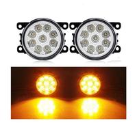 Phare pour Jaguar pour S-Type pour X-Type LED Antibrouillard Auto Voiture Antibrouillard 8000LM 30W Blanc Jaune Étanche Phares(9 LED Yellow)