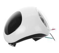 Phare pour Scooter Électrique Affichage Batterie et Klaxon | Design Multifonction, Assemblage Combiné, Plastique Blanc, pour Vélo Électrique et Scooter, Accessoire de Conduite