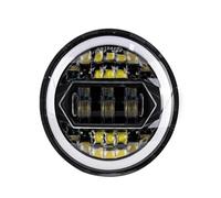 Phare Pour Victory Pour Gunner Pour Vegas 8 Pour Ball Pour Octane Pour Highball Phare Moto À LED Universel 5 3/4 Pouces 5,75 Pouces H4 Moto Phare Avant. Phares Avant Assemblage(1PCS headlight Black E)
