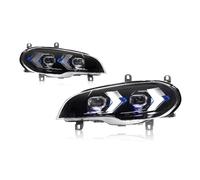 Phare principal Compatible Avec BMW Pour X5 E70 2007 2008 2009 2010 2011 2012 2013 Mise À Niveau Modifiée Feux De Jour Dynamiques Clignotants Accessoires Pour Phares 2 Pièces
