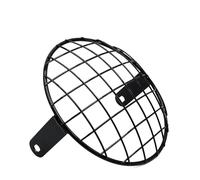 Phare Protecteur Maille Grille Phare Moto En Métal Chromé Noir 7,8 Pouces Pour X Autohaux(Chrome Plating)