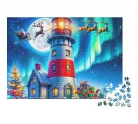 Phare Puzzle 1000 Pièces - Challenge Zen, Carte Géographique À Assembler, Poster Inclus, Cadeau Éducatif, 52x38cm/1000pcs