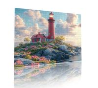 Phare Puzzle Adulte 1500 pièces Educa Puzzles Classiques Impossible Paysage Je m'emmerdais Qualité Supérieure Mystery Challenge, avec Inclure Colle, pour Adultes et Enfants Jeu éducatif 57x87cm t-73