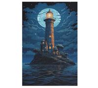 Phare - Puzzle en Bois Adulte 1000 P - Challenge Puzzles - Adultes Et Enfants À Partir De 12 Ans （78×53cm）
