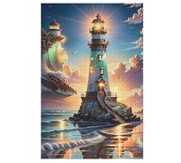 Phare - Puzzle en Bois Adulte 1000 P - Challenge Puzzles - Adultes Et Enfants À Partir De 12 Ans （78×53cm）