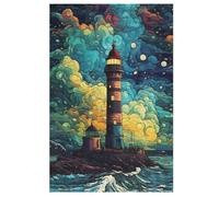 Phare Puzzles Adulte 1000 Pieces Cadeau Famille Puzzle Classique 3D EnfantsJouet en Bois Cadeau Unique （78×53cm）