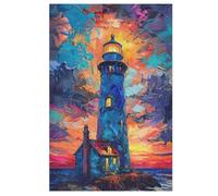 Phare Puzzles Adulte 1000 Pieces Cadeau Famille Puzzle Classique 3D EnfantsJouet en Bois Cadeau Unique （78×53cm）