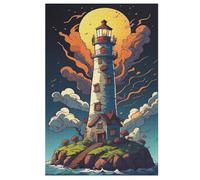 Phare Puzzles Adulte 1000 Pieces Cadeau Famille Puzzle Classique 3D EnfantsJouet en Bois Cadeau Unique 78×53cm