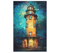 Phare Puzzles Adulte 1000 Pieces Cadeau Famille Puzzle Classique 3D EnfantsJouet en Bois Cadeau Unique (78×53cm)