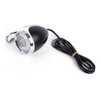 Phare Rétro 8 ""/10"" Pour Scooter Électrique Avec Klaxon 36v/48v, Lumière Led Brillante En Métal Chromé Pour Vélo, Éclairage De Cyclisme