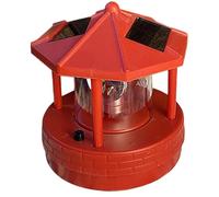 Phare solaire avec une balise rotative à 360 ° Lumière LED imperméable, lampe de phare extérieure 6.9x5, 7x5, 7 pouce pour le jardin, la cour, la pelouse, le patio, l'éclairage de décoration solai