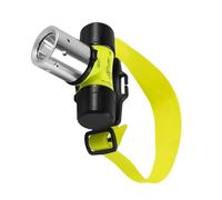 Phare sous-marin - Lampe frontale de plongée étanche | Faisceau haute intensité - Lampe frontale rechargeable pour la natation, la randonnée (jaune)