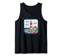 Phare sur le rivage avec vagues de l'océan Débardeur
