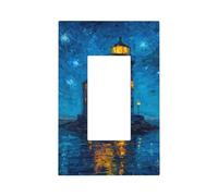 Phare sur une petite île - Plaque murale à bascule simple - Décoration pour la maison, la cuisine, la salle de bain