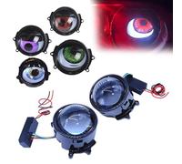 Phare USB diable œil démon mauvais œil, 12 V LED dynamique diable œil de démon lumières avec motif d'yeux réglable, couleur réglable par téléphone pour tout modèle de voiture