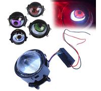 Phare USB diable œil démon mauvais œil, 12 V LED dynamique diable œil de démon lumières avec motif d'yeux réglable, couleur réglable par téléphone pour tout modèle de voiture