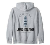 Phare Vintage de Long Island New York, LI, NY, est.1640 Sweat à Capuche