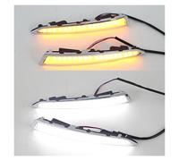 Phare Voiture 1 Paire De Feux Diurnes Led Drl Lumière Du Jour Pour Ford Pour Kuga Pour Escape 2013 2014 2015 2016 2017 Avec Clignotant Jaune Antibrouillard Phare Assemblage(White and Yellow)