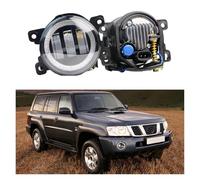 Phare Voiture 2 X Voiture Droite + Gauche LED Antibrouillard Angel Eye Lumière Jour DRL 30W H11 Pour Nissan Pour Safari Pour Patrouille Y61 Pour Facelift 2005-2009 Phare Assemblage(White and Red)