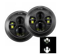 Phare Voiture 2x Voiture 7 Pouces Phare Led Salut/bas H4 Halo Angle Yeux DRL Phare Pour Chevy Pour Camaro 1967-1981(40w light Black)