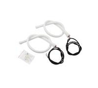 Phare Voiture 30/45/60cm Flexible DRL Jour Lumière Ange Oeil Lumière Blanc Ambre Bleu Rouge Phare LED Bande LED Étanche Phares(Rouge,45CM)