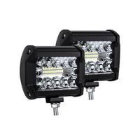 Phare Voiture Barre LED 12V 24V Pour Projecteur Tout-terrain Barre Lumineuse Combinée/lumière Travail Pour Camion Voiture SUV 4WD 4x4 Bateau ATV Barra Phares LED Phare Assemblage(2 x 60W led bar)
