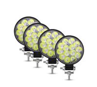 Phare Voiture Barre Lumineuse Led 12V 24V 42W, Petit Projecteur De Travail, Barre De LED Tout-terrain Pour Jeep Camion 4X4 4WD Voiture SUV ATV Phare(4 Piece fog light)