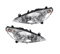 Phare Voiture Ensemble De Phare Avant Halogène Pour Peugeot 307, 2003, 2004, 2005, 2006, 2007, Phare De Conducteur, Phare Antibrouillard, Accessoires(R)