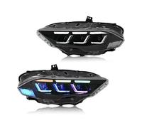 Phares à LED compatibles avec Ford Mustang 2015-2022, accessoires de mise à niveau, feux de jour avant à LED RVB, clignotants, ensemble de phares(For 2018-2022 Year)