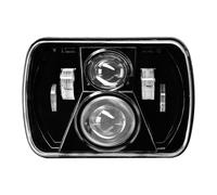 Phares à LED de rectangle de 7 pouces, 2 pcs bouchons en alliage en aluminium et lecture des phares de voiture avec des phares LED de protection IP67 à faisceau haut faisceau
