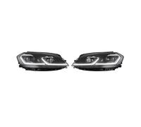 Phares à LED modifiés, phares complets, compatibles avec VW Golf 7, Golf 7.5 (2013-2020), clignotants, feux de jour(Sliver)
