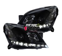 phares à LED, set ASTRA H 04-09 noir, SET COMPLET pour: Opel Astra H 04->>