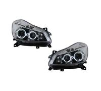 Phares Angel Eyes Pour Renault Clio Iii 2005-2009 Chromé Headlights
