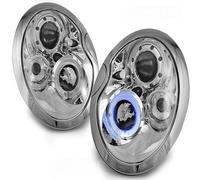 Phares Angel Eyes Tuning Tec Pour Mini R50 R52 R53 Année 01-06 Chrom