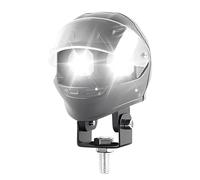 Phares antibrouillard de moto - Lampe de conduite à DEL bicolore avec design de casque, projecteur auxiliaire étanche, visibilité lumineuse pour les randonnées sur route et les aventures en plein air