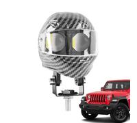 Phares Auxiliaires pour Motocyclette - Feu de Brouillard LED en Forme de Casque pour Moto - Projecteur pour Moto Résistant aux Intempéries,Pour Conduite en Tout-Terrain, sur Route et Chemin de Terre e