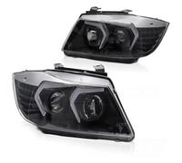Projecteurs 3D Angel Eyes Pour BMW Série 3 E90 E91 05-08 Noir LED