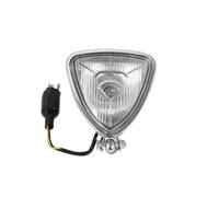 Phares Avant Assemblage Pour Chopper Pour Cruisers Pour Bobber Pour Custom Phare Avant Triangulaire Rétro Universel Pour Moto(White)