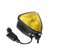 Phares Avant Assemblage Pour Chopper Pour Cruisers Pour Bobber Pour Custom Phare Avant Triangulaire Rétro Universel Pour Moto(Yellow)
