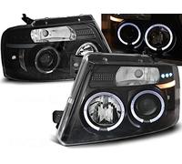 Phares avant compatibles avec Ford F150 MK 11 2004 2005 2006 2007 2008 GV-1301 - Ensemble complet de phares avant côté conducteur et passager - Noir