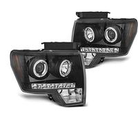 Phares avant compatibles avec Ford F150 Mk12 2008 2009 2010 2011 2012 2013 2014 GV-1316 - Kit complet pour phares avant - Noir