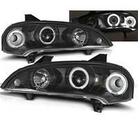 Phares avant compatibles avec Opel Tigra 1994 1995 1996 1997 1998 1999 2000 GV-1415, phares avant côté conducteur et passager, ensemble complet de phares noirs Angel Eyes