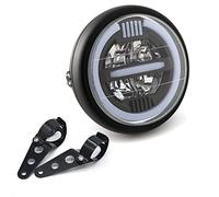 Phares avant LED, d'assemblage de phare de moto universel avec DRL pour Cafe Racer Bobber Chopper